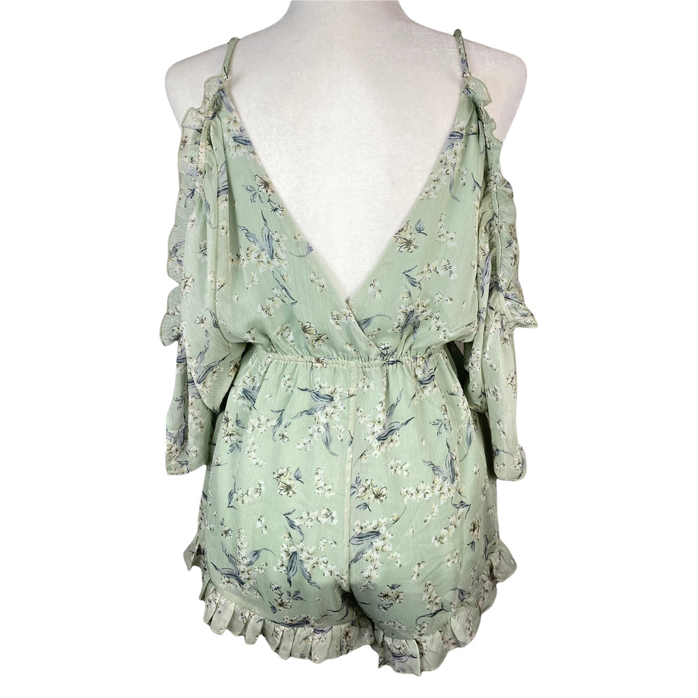 Storia Floral Mint Green Floral Romper Size Small - Picture 6 of 8